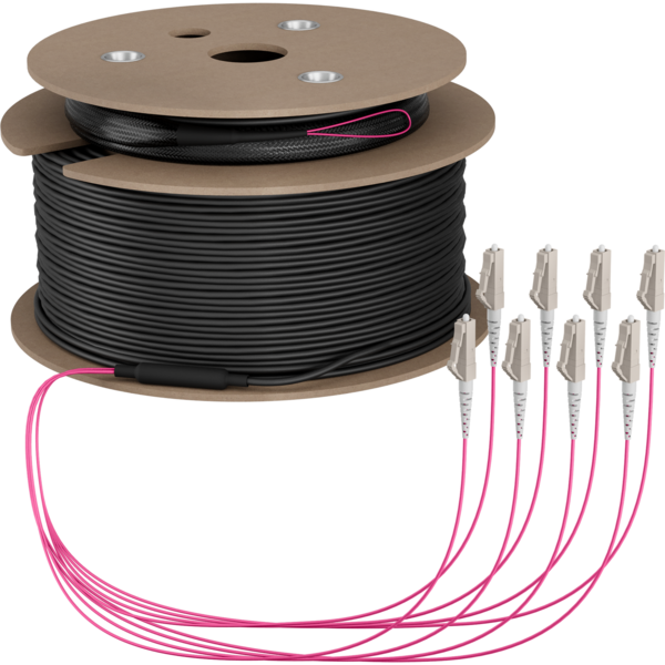 Trunkkabel U-DQ(ZN)BH OM4 8G (1x8) LC-LC, 70m Dca LSZH