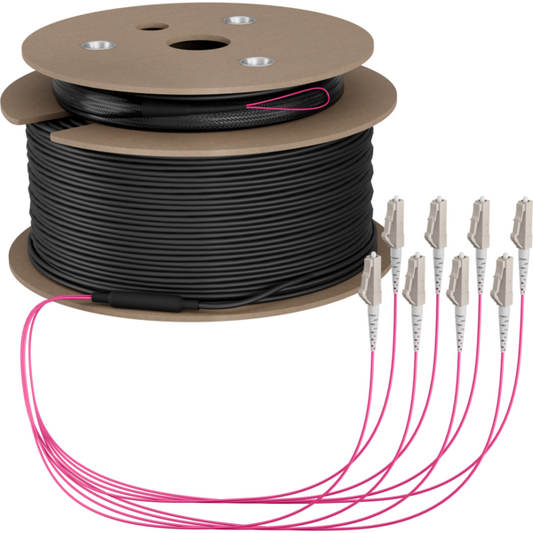Trunkkabel U-DQ(ZN)BH OM4 8G (1x8) LC-LC, 90m Dca LSZH