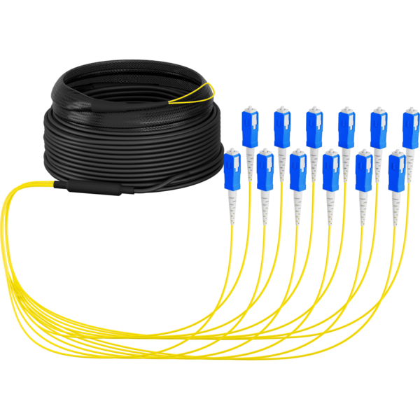 Trunkkabel U-DQ(ZN)BH OS2 12E (1x12) SC-SC, 10m Dca LSZH G657A1