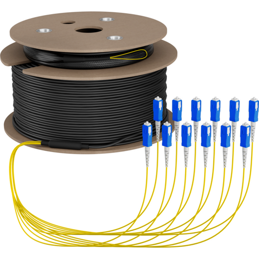 Trunkkabel U-DQ(ZN)BH OS2 12E (1x12) SC-SC, 180m Dca LSZH G657A1
