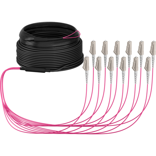 Trunkkabel U-DQ(ZN)BH OM4 12G (1x12) LC-LC, 10m Dca LSZH