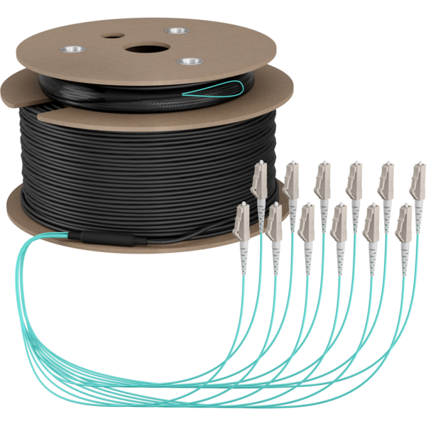 Trunkkabel U-DQ(ZN)BH OM3 12G (1x12) LC-LC, 150m Dca LSZH