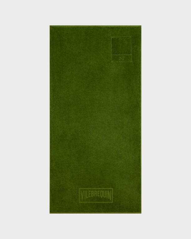 Vilebrequin - Organic Cotton Beach Towel With Flap Pocket - Towel - Sapock - Green - Size OSFA