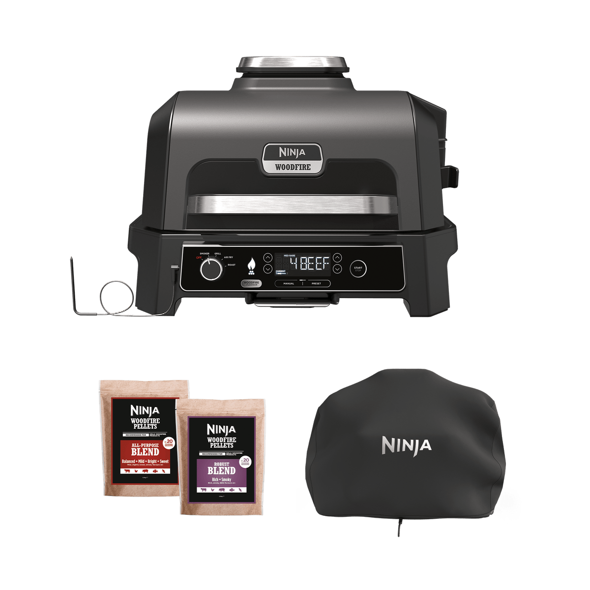 Ninja Woodfire Pro XL Electric BBQ Grill & Smoker | OG850QUK | by SharkNinja