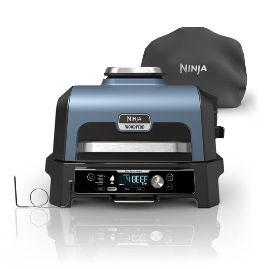 Ninja Woodfire Pro Connect XL Electric BBQ Grill & Smoker with Cover in Black | OG901BNDUK | by SharkNinja