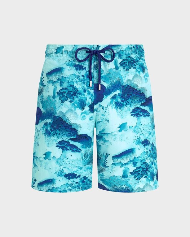 Vilebrequin - Men Long Stretch Swim Shorts Coral Reef - Swimwear - Okorise - Blue - Size XXXL