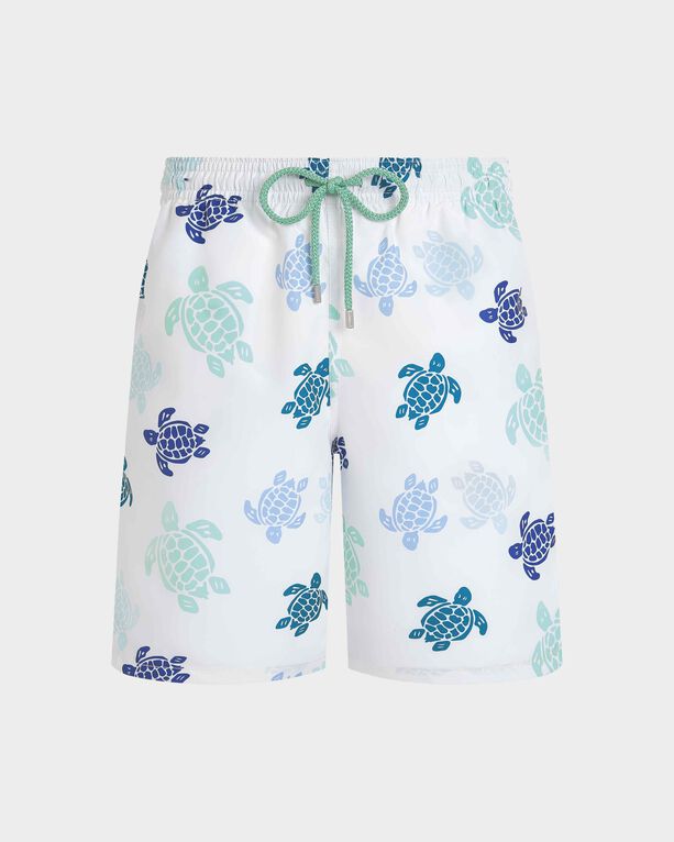 Vilebrequin - Men Long Swim Shorts Tortues Multicolores - Swimwear - Okoa - White - Size XXXL