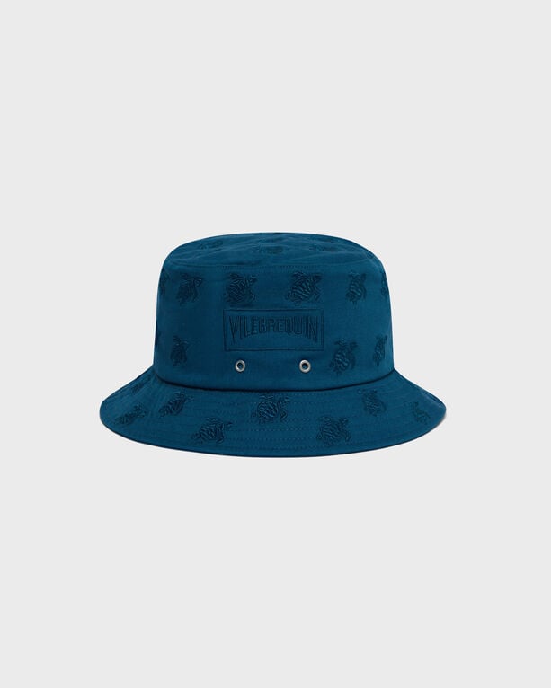 Vilebrequin - Embroidered Bucket Hat Turtles All Over - Hat - Boom - Blue - Size M/L