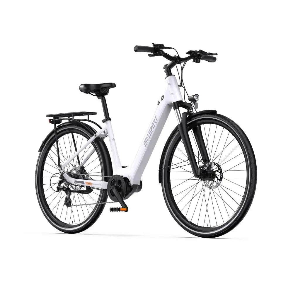 OneSport OT07 250W Bafang Mid-Drive Electric Trekking Bike with Torque Sensor and 374Wh Battery