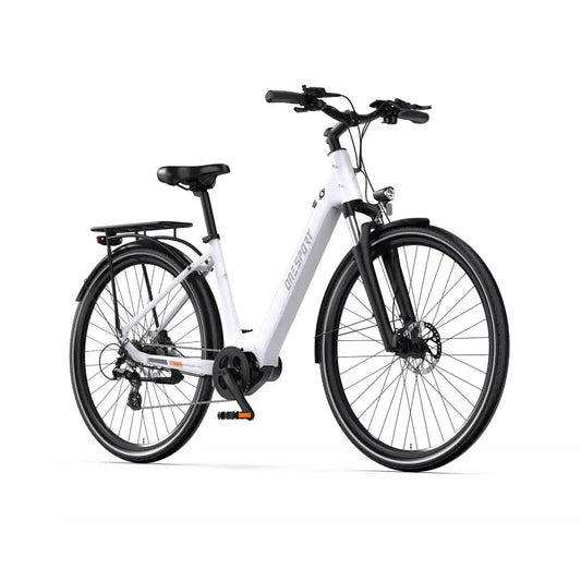 OneSport OT07 250W Bafang Mid-Drive Electric Trekking Bike with Torque Sensor and 374Wh Battery