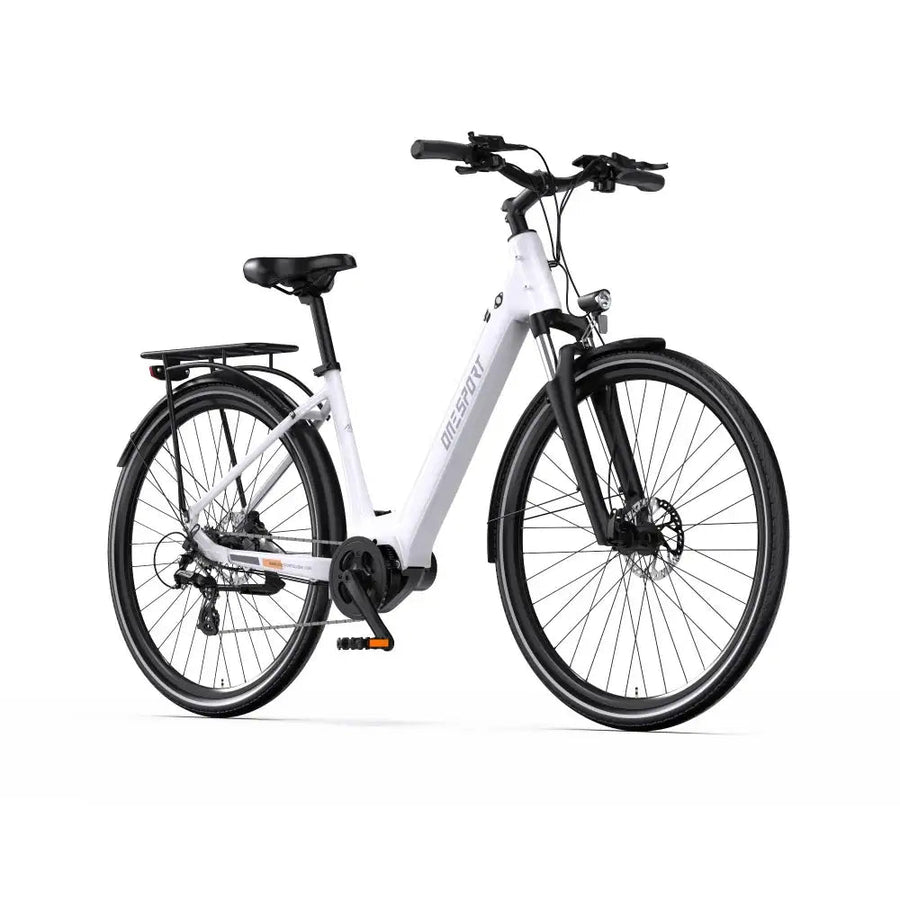 OneSport OT07 250W Bafang Mid-Drive Electric Trekking Bike with Torque Sensor and 374Wh Battery
