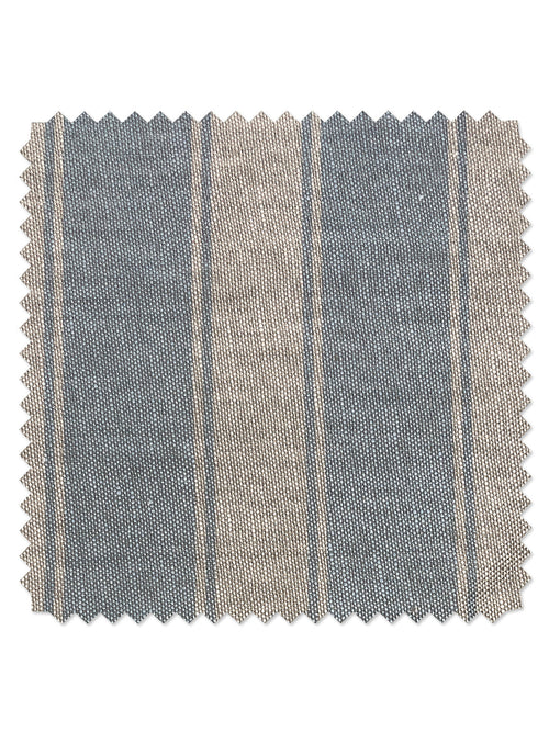 'Ojai Stripe' Flax Linen Fabric by Wallshoppe - Baby Blue - FLAX LINEN / SAMPLE