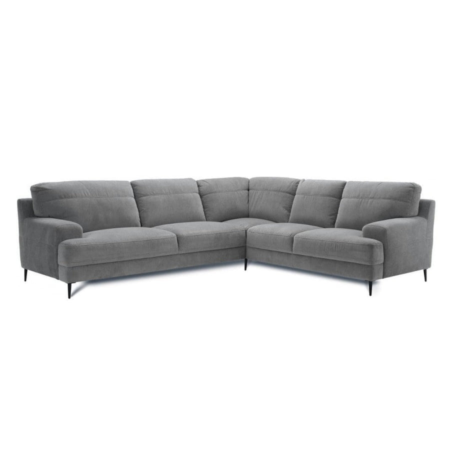 Oscar Velvet Corner Sofa Collection - Choice Of Sizes & Velvet - 2 Corner 3 Sofa - Right Hand Facing / STORM GREY - 265