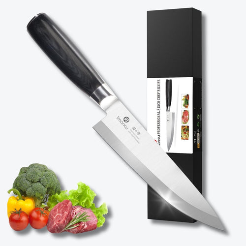 8 Inch Deba Japanese Chef Knife, Single-Bevel Stainless Steel Kitchen Knife