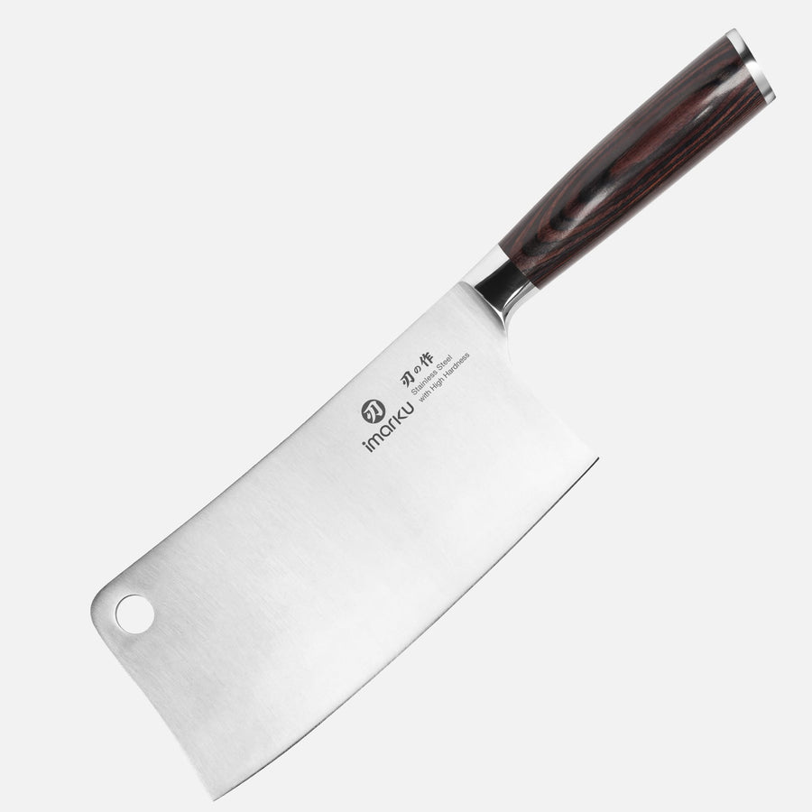 Imarku 7" Butcher Knife German Cleaver Knife for Meat Cutting