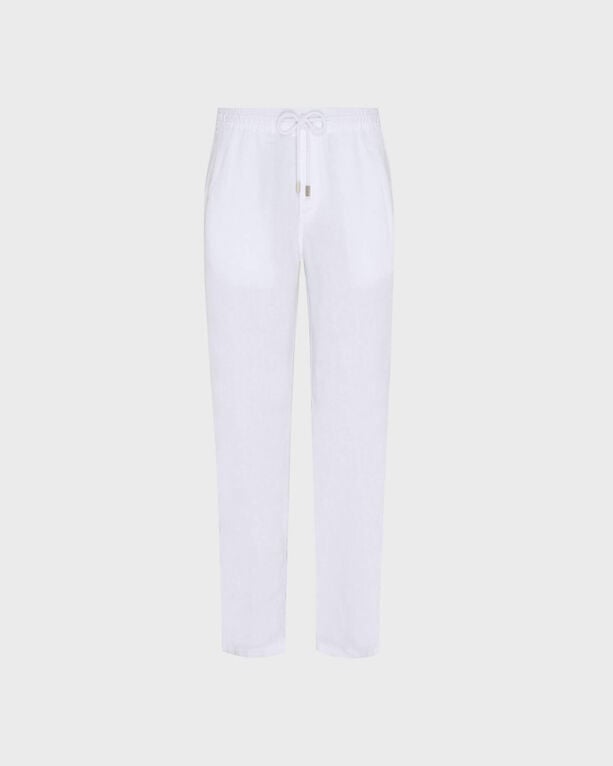 Vilebrequin - Men Linen Comfort Pants Solid - Pant - Pacha - White - Size XXXL