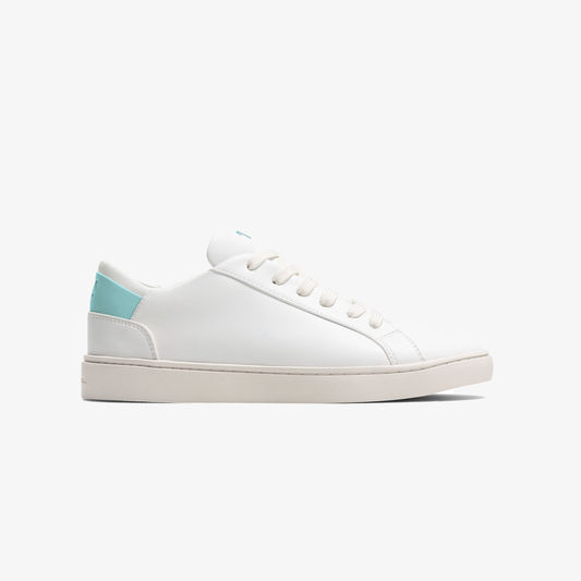 Men's Lace Up | White-Aqua | Size: 8