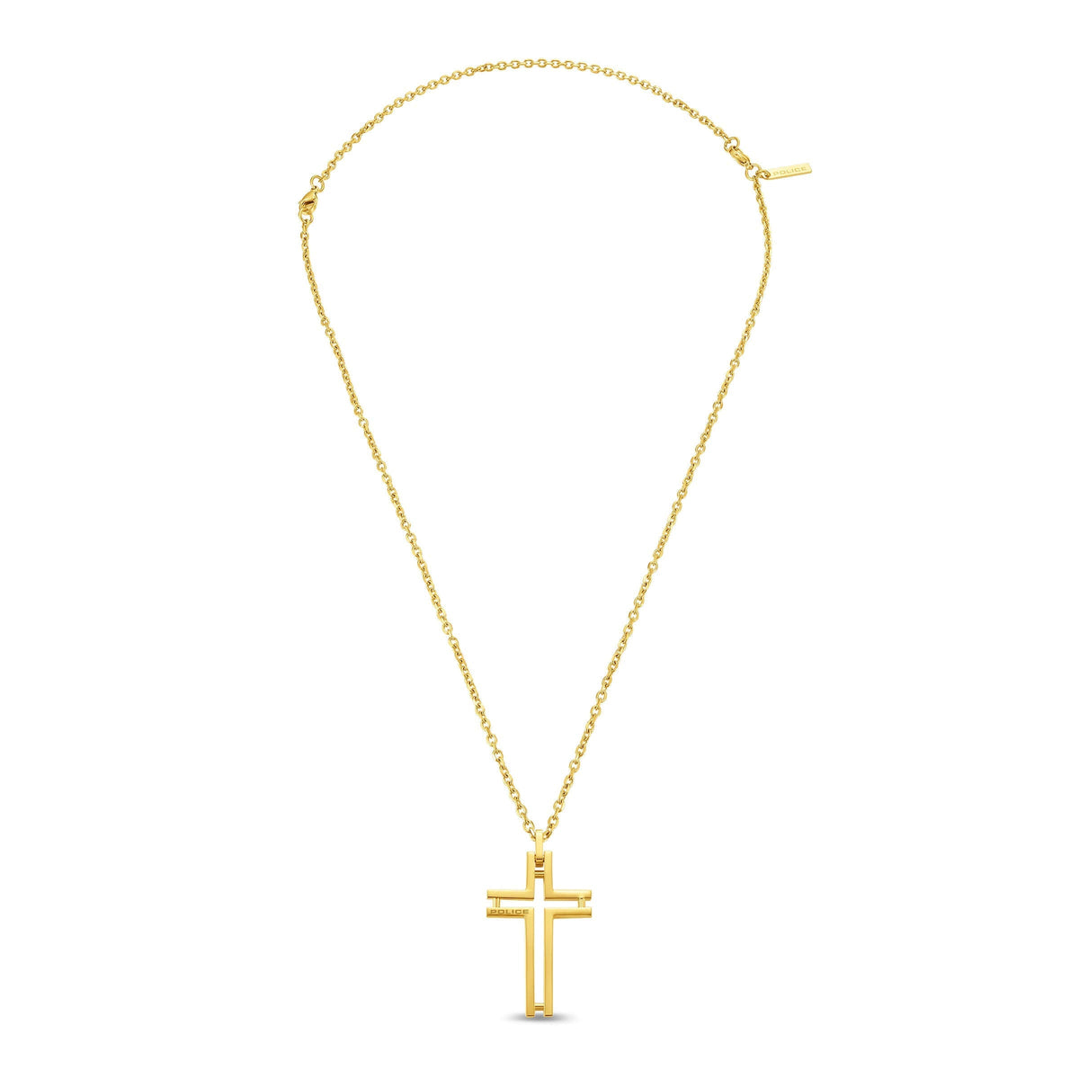 Police Herren Kette Halskette Kreuz Gold Edelstahl Kette Anhänger Halskette Herrenkette