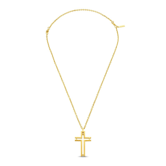 Police Herren Kette Halskette Kreuz Gold Edelstahl Kette Anhänger Halskette Herrenkette