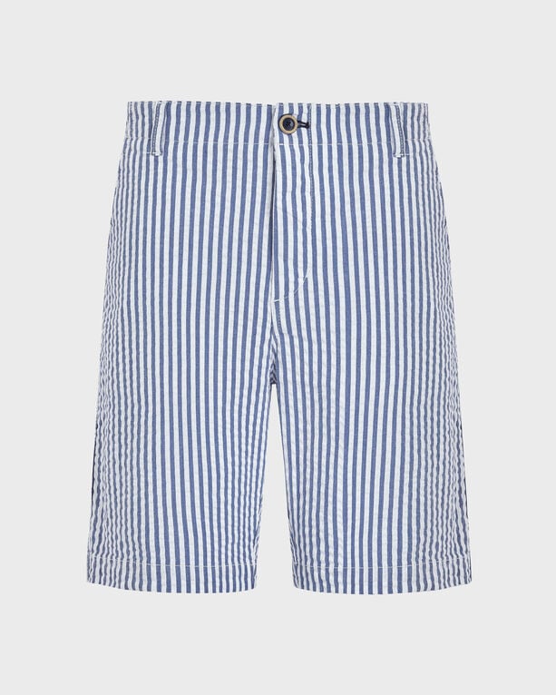 Vilebrequin - Men Chino Bermuda Ultra-light Seersucker - Bermuda - Ponche - Blue - Size 42