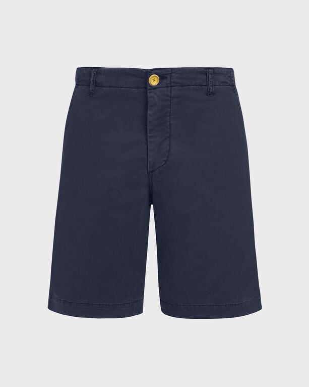 Vilebrequin - Men Tencel Cotton Bermuda Shorts Solid - Bermuda - Ponche - Blue - Size 30