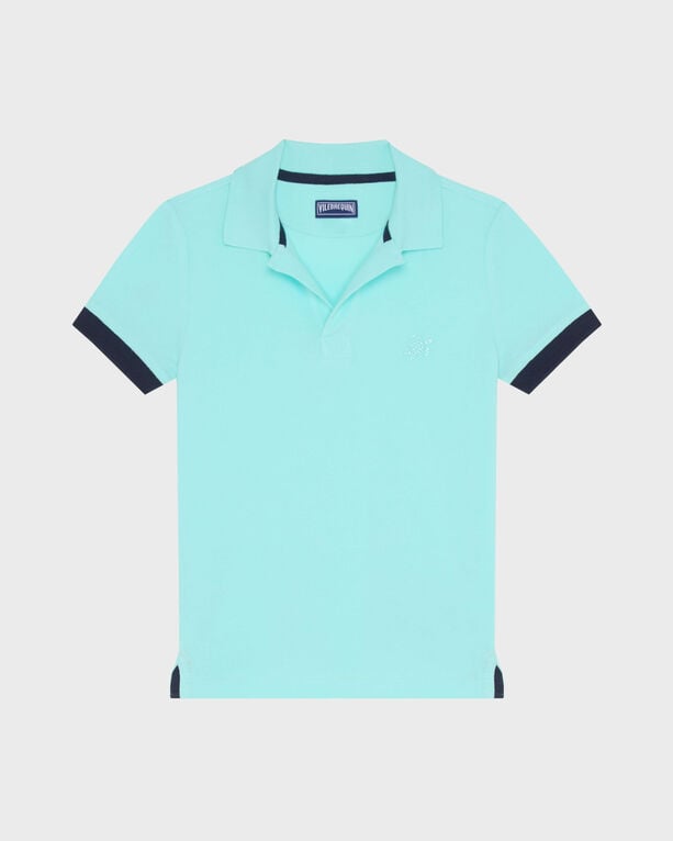 Vilebrequin - Boys Organic Cotton Polo Solid - Polo - Pantin - Blue - Size 14
