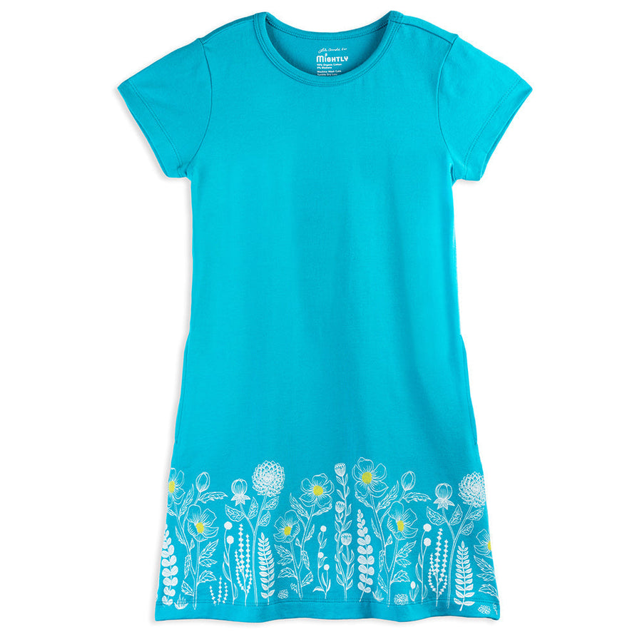 Toddler Short Sleeve T-Shirt Dress - FINAL SALE | Color: Lili's Garden | Size: 2T
