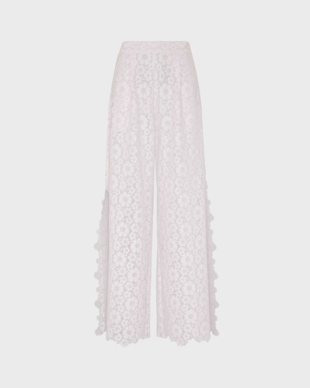 Vilebrequin - Women Pants Flowers Lace - Pant - Prune - White - Size L