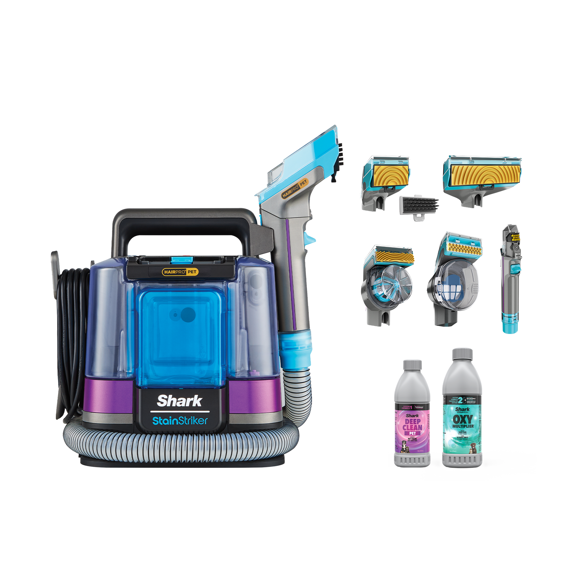 Shark StainStriker HairPro Pet Stain & Spot Cleaner in Dark Silver/Force Fuscia | PX250UKT | by SharkNinja