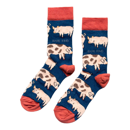 Save the Pigs Bamboo Socks | UK Adult 4-7
