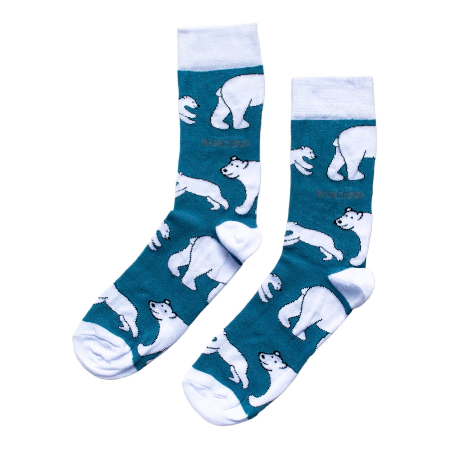 Save the Polar Bears Bamboo Socks | UK Adult 7-11