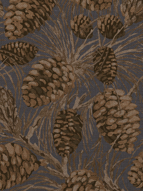 'Pinecones' Burlap Wallpaper by Nathan Turner - Taupe on Cloud - Burlap Roll
