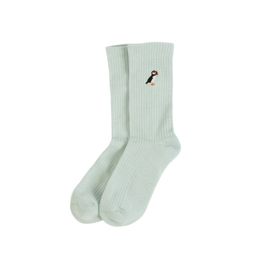 Save the Puffin Ribbed Bamboo Socks | UK Adult 4-7