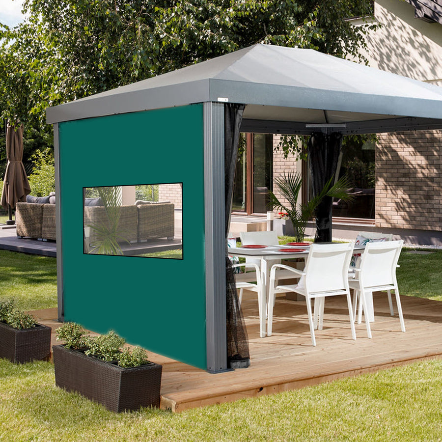 Water Resistant Gazebo Side Panel Window Curtains Replacement Outdoor Pergola Privacy Panels - Green
