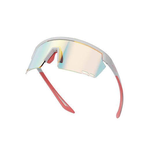 ROULEUR Coated Photochromic Sports Sunglasses - White + Pink