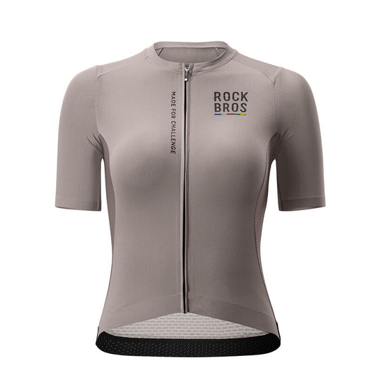 ROAD TO SKY Damen Kurzarm Fahrradtrikot Fahrrad Jersey für MTB & Rennrad - Erdgrau / XXS