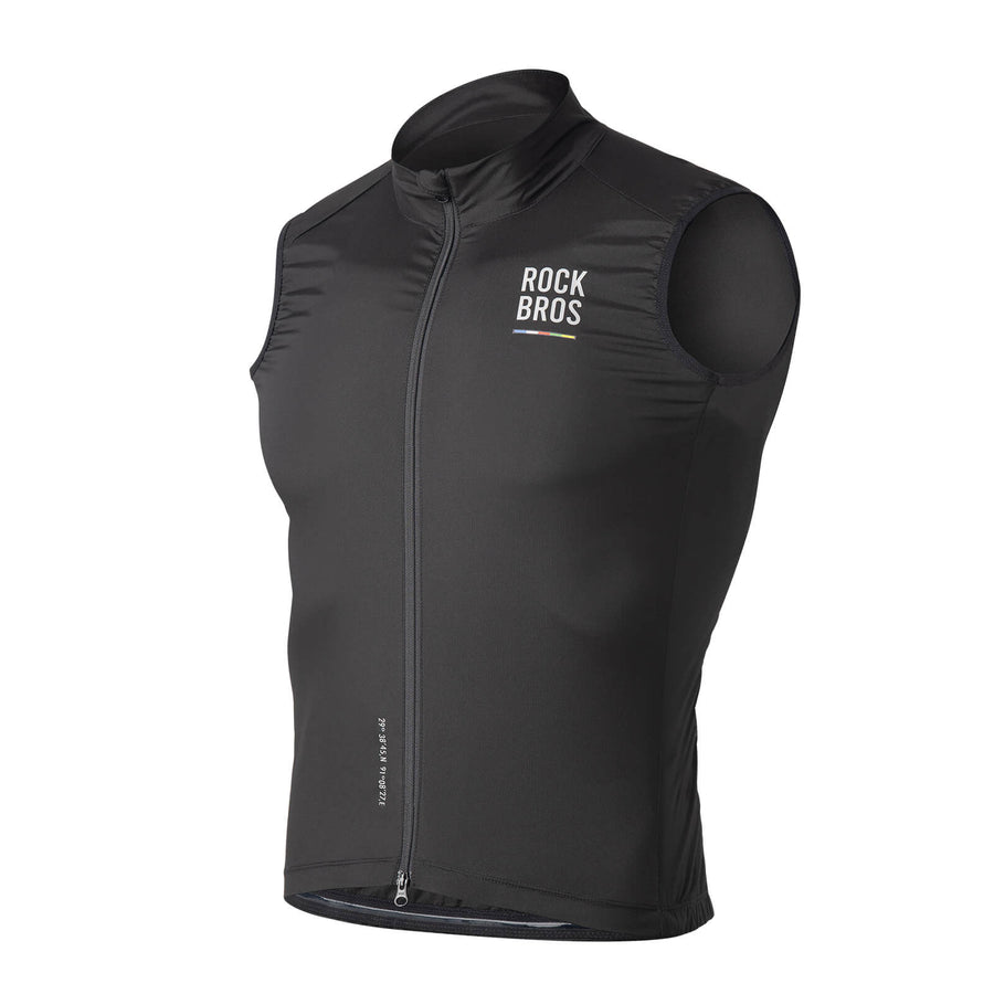 ROAD TO SKY Herren Fahrrad Ärmellos Weste Winddichte Fahrradjacke - Schwarz / EU XS / Asien S