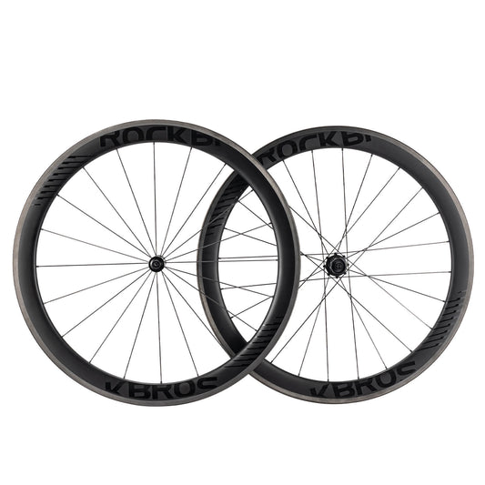 ROCKBROS 700C Carbon Laufradsatz 50mm Felgenbremse Steckachse Laufrad Set für Rennrad