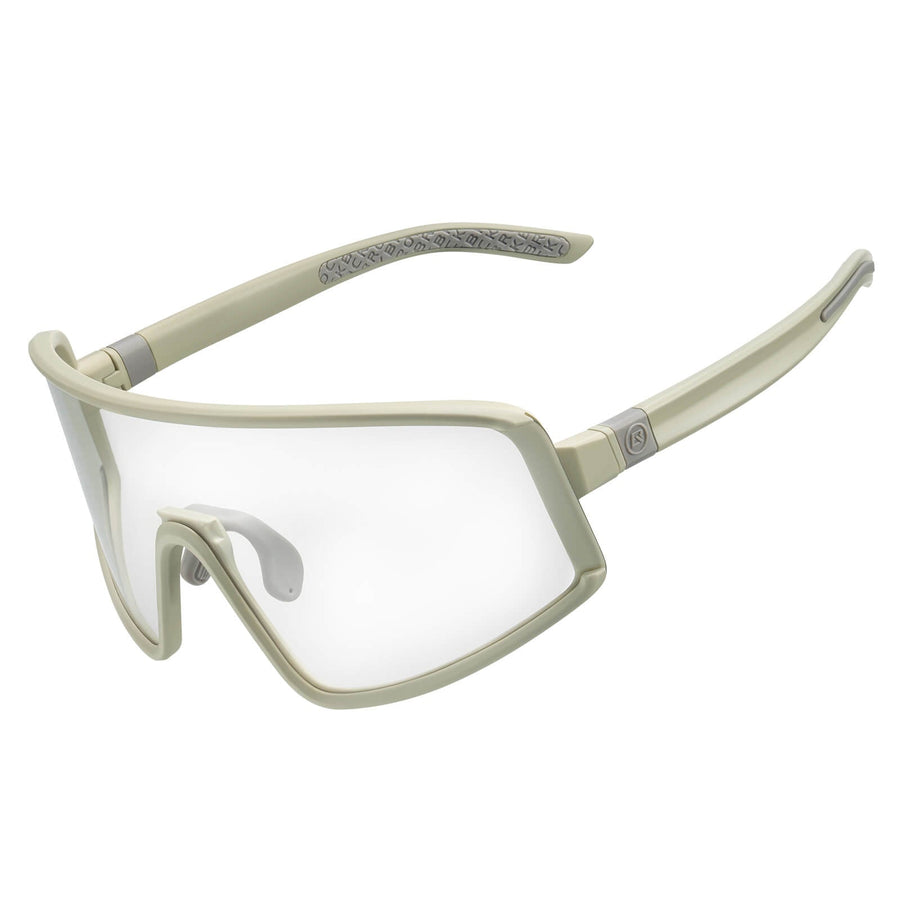 Anti-Beschlag Sonnenbrille Selbsttönend UV400 Schutz - Gelb-Weiß