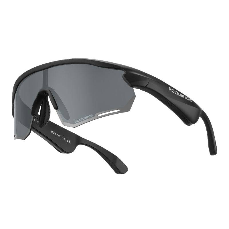 Smarte Fahrradbrille mit Bluetooth: Elektronisch, Selbsttönend & Polarisiert - Grau -Polarisiert
