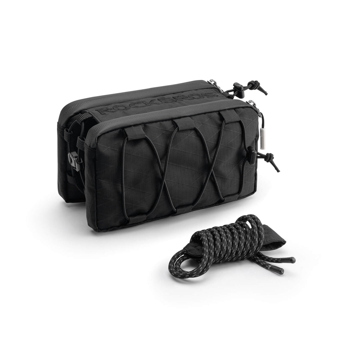 Oberrohrtasche Rahmentasche mit Schultergurt - Schwarz