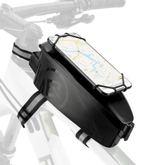 ROCKBROS Fahrrad Rahmentasche Oberrohrtasche mit Regenschutz - Schwarz