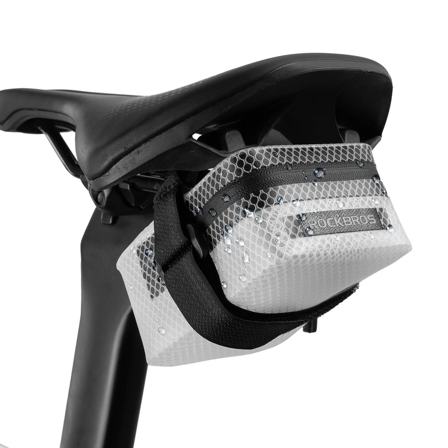 ROCKBROS Fahrrad Satteltasche Leicht Kompakt Wasserdicht Rennrad MTB - Weiß