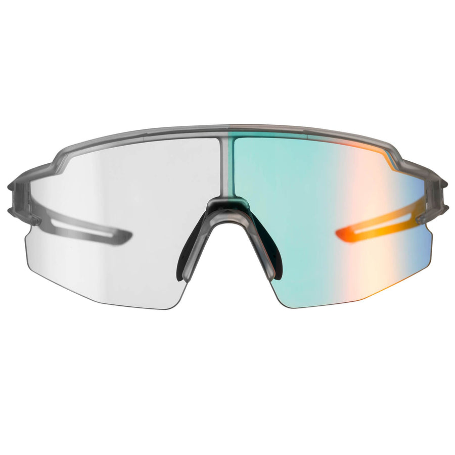 Fahrradbrille Photochromatisch Sonnenbrille UV400-Schutz - Weißer Rahmen mit photochromer roter Linse
