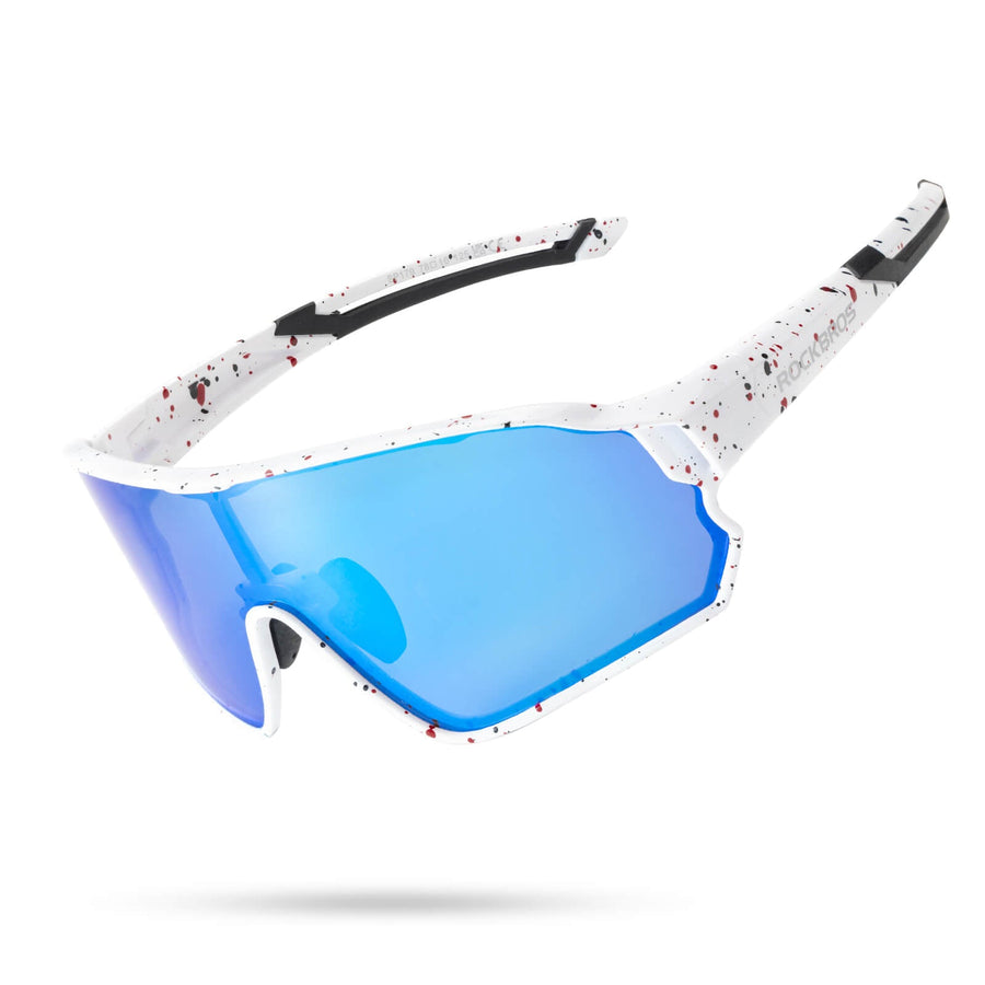 Federleichte Polarisierte Fahrradbrille (UV400) - Blau-Weiß