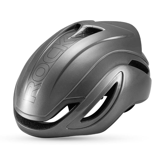ROCKBROS Fahrradhelm Integrierter Rennradhelm Magnetische Schnalle EPS+PC - Silber-Titan / M