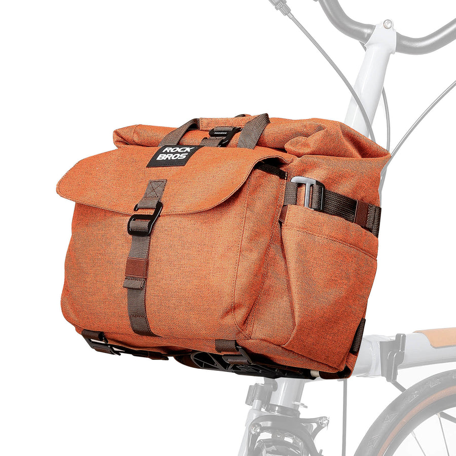 Fahrradtasche Lenkertasche für Brompton 15L+1,8L - Orange