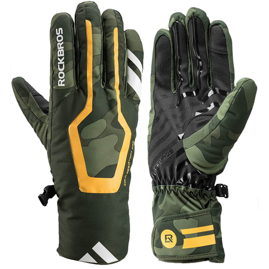 ROCKBROS Skihandschuhe Winter Handschuhe Wasserabweisend Anti-Rutsch - S