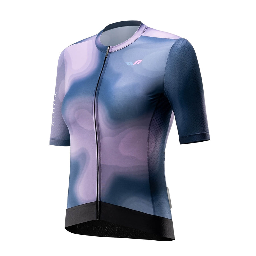 ROCKBROS TVI Damen Kurzarm-Radtrikot Sommer Schnelltrocknend mit 3 Taschen - XS
