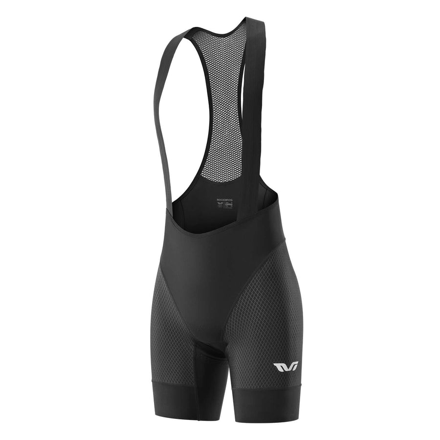 TVI Damen Trägerhose Fahrradhose Gepolstert Schnell Trocknende - Schwarz / EU XXS / Asien XS